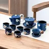 Conjuntos de teaware de luxo conjunto de chá chinês conjunto de cerâmica porcelana de porcelana vasos de cozinha de porcelana produtos domésticos