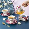 Conjuntos de teaware o osso de alta qualidade China Fruit Tea Conjunto de flores pode ser resistente à temperatura resistente à temperatura seca e transparente