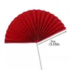 5pcs świece czerwony fan wszystkiego najlepszego z okazji tortu urodzinowego Origami fan przyjęcie różowy fan karty wstawki Flag księżniczki