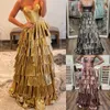 Moderno Greciano Goddess Prom Queen Dress Ruffle Corse Metallic Corset Long Pageant Winter Formale Cocktail Party Punghezza Black Tie Gala Superwoman Gold Rose Gold