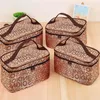 Sacs de rangement Sac de maquillage en lettres pour femmes Fashion Square Travel Wash Makeup Casmetic Cosmetic