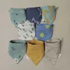 Bibs Burp Stones 8 bavaglini per neonati bandana cotone triangolare morbido bambino che nuda tessuto denti da neonato da asciugamano e accessori per ragazze d240513