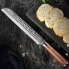 Bread Knife Damascus Forged Steel Pro Grade Bread Slicing Knife 8-Inch Serrated Edge Cake Knife, Bread Cutter for Crusty Bread