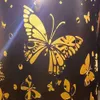 Солнечные фонарики на открытом воздушном фонаре, бабочка выдолбленная металлическая декор фонарь, водонепроницаемый светодиодный декоративный свет - деликатный садовый украшение для