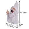 Lethogety Middle Finger Figur Ornamente, Funny Garden Gnome Outdoor Statuen 5,9 Zoll frecher Raucherzwerg -Zwerg -Skulpturendekoration für Rasenterrasse