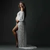 Maternity Dresses Maternity Photography Dresses Sexy Off Shoulder Mesh Lace Maxi Dress White Long Pregnancy Women Gown Photoshoot Props Accessorie T240509