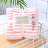 Serviette 2pcs / set Bath Set Coral Fleece Grande Salle épaisse Face à main Douche à la maison pour les enfants adultes