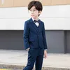 Anzüge Flower Boys Jacke Weste Hosen Bowtie Hochzeitsanzug Gentleman Kinder Geburtstagskleid Schulkinder Geigen Tanz Show Kostüm Kostüm