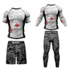 Cody Lundin Durabilità MMA BJJ Rash Guard Stretto esercizio a pressione t-shirtspants 3D STAMPRIZIONE STAMPA CONCRESSIONE SUDIE 240506