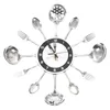 Wanduhren Mode Küche Besteck Utensil Löffel Gabel Stille dekorative Uhr für Café Wohnzimmer Home Ornamente