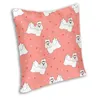 Pillow Love White Shih tzu Dog Covers canapé Home Decorative Animal Cartoon Square Throw Cover 40x40cm