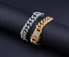 Pulseira de liga de hip hop massages de diamante cuba pulseiras de 12 mm de largura jóias de fivela de borboleta simples bracelete exagerada5816201