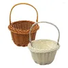 Vases Woven Flower Basket Rattan Storage Girl Hand Handmade For Home Wedding Decor