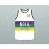 Sonderanwendung eines beliebigen Namens eines Teams Juvenile 26 Nola Bounce White Basketball Trikot Alle genähte Größe S-6xl Top-Qualität