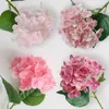 Dekorativa blommor konstgjorda rosa blå hortensia grenar 3D -tryckning av plast blomma restaurangdekoration simulering hortensior falsk