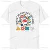 T-shirty męskie zabawne neurodiversity mózg świadomość autyzmu Asd adhd mężczyźni kobiety T-shirt bawełniany grafika t y2K