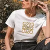 T-shirts polyvalents surdimensionnés à la mode pour Summer Sweet High Street Alphabet Tee Lady Tissu Top Camisetas Mujer 240513