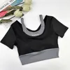 a Featuring Bra Slimming Fitn Top 2023 Summer Sports Short Sleeved T-shirt Tight Fitting Yoga Suit