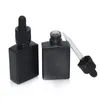 30 ml Black Grosted Glass Liquid Reacent Pipette Pipette Propuls Prise en compte Square à huile essentielle Conteneur de parfum Spruu Ngqdj