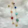 luxury LOEWbrand tassel designer earrings women gold vintage aretes oorbellen brincos apis lazuli bead colorful gemstone asymmetrical earring ear rings jewelry