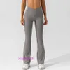 AAA Designer Lul Bekväm kvinnor Sport Yoga Pants Womens Vshaped High midje träning Fitness Budomen åtdragning och höftlyftformade enkelt