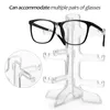 Plaques décoratives 2 PCS Lunettes Eyes Holders Stand Stand Eyewear Display Rack Plastic Sunglasses