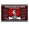 Carpets HX Custom Name Pitbull Doormats When Visiting My House Please Remember Printed Flannel Indoor Xmas Home Decor