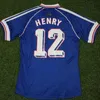 Maglie da calcio 1998 Retro Soccer Jersey Vintage 98 Zidane Henry Maillot de Foot Kids Soccer Soccerime