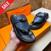 Empire Designer Sandalen voor Mens Classic Lederen slippers Sandles Man Flat Heels Summer Beach Walk Shoes Glaasjes Luxe muildieren maat nieuw