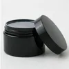 20 x 120 g resor alla svarta kosmetiska burk potten makeup ansikts grädde container flaska 4oz förpackning med plastlock hvrbx