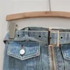 Frauen Tanks 2024 Sommer Denim Patchwork Tank kurz sexy schlabende Mädchen Tube European und American Street Street Crop