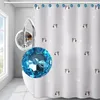 Haken 12pcs/Set Edelstahl Duschvorhang Buntes Acryl -Diamantform Badezimmer Dekoration Haken Mehrzweckkleidung Hang hängen