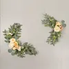 Decoratieve bloemen bruiloft swag set realistische faux weinig onderhoudsonderhoud brede applicatie geurloze zijden borden