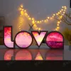 Lettere love Light Box Romantic Valentine's Day Room LED DECOREATIVE Night Light Trunk Proposta Lettera Gift Light