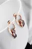 Yun Ruo 2020 Fashion Zircoine Inclay Stud Roman Earring Woman Rose Gold Color Titanium Steel Bijoux Girl Gired Party Never Fade4500161