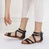 Chaussures décontractées Peep Toe Sandales pour femmes réconfort d'été Gladiators Femme Femme Plat Footwear Sandalias Mujer Verano 2024