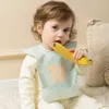 Bibs geğirme bezleri su geçirmez ve ayarlanabilir gıda tedariki Yumuşak bebek önlük seti ile gıda yakalayıcı tek kullanımlık çocuk biber bebek besleme ürünleri d240513