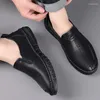 Casual Shoes Fashion Men Men Brands Комфортная кожа для мягкого дна бизнес-пластырь.