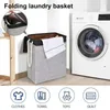 Tvättväskor 1 Set fällbar korg med armerat handtag starkt bärande stora kapacitet smutsiga kläder hämma badrumsmaterial
