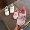 Zapatillas de zapatillas Fashion Fashion Bow Spring Autumn Casual Shoes Childrens 2020 Princess PU Leather Sports Preschool Sports 1 2 3 4 5 6 años D240513