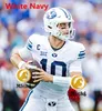 Dayan Ghanwoloku Zach Wilson 2023 xii byu cougarsフットボールジャージーカスタムステッチ24オースティンカフェンツ5タイソンウィリアムズ7テイサムヒル4フレッドワーナーBYUジャージー