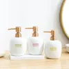 Liquid Soap Dispenser WHYOU 1piece Ceramic Hand Washing Bottle Body Wish Shampoo Emulsion Storage Bathroom Accessories Gift