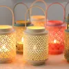 Candele Pink Hollo Metal Pattern Porta cilindri Centrotavola da matrimonio Cangoli decorativi Cangoli Lantern Crafoglio