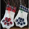 Sac monogramme PAW Cat chien Animal Candy Gift Socks Arbre Ornement du Nouvel An Décoration de la maison de Noël