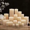 5Pcs Candles Home decorative candles European style ic pillar ivory white candle smokeless wedding candles hotel decoration candle