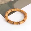 Bangel Natural Peach Holz Bambus Herren Armband Buddha Perlen Perlen Männer Retro handgeköpft Holzhandwerk Geschenk für Freund