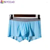 Sous-pants Ice Silk Sexy Boxer Underwear Men Boxers Homme Boxershorts Panties Thin Elastic Transparent