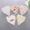 Bibs Burp Cloths 5 pieces/set baby bib triangle double cotton Bandana bib baby boy and girl Babado feeding baby bib baby diaper baby Saliva towel d240513