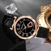 Montre-bracelets Women Fashion Casual Leather Belt Watches Heart en forme de coeur Long Wallet Set Robe Robe Clock Montre Femme