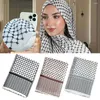 Sjaals Arabische hijab comfortabele zachte chiffon bedrukte plaid lange sjaal in het Midden -Oosten VAE dubai qatar voor vrouwen m7g7